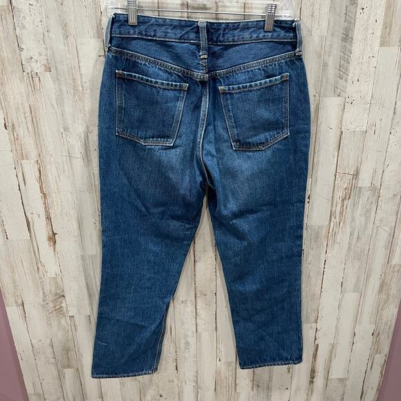 Old Navy High-Waisted Dad Slouchy Straight Cropped Jeans Womens Size 2 Petunia - Picture 3 of 9